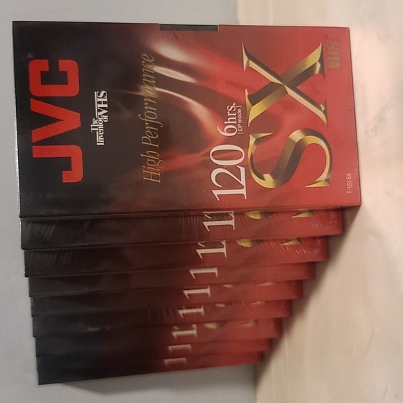 JVC VHS SX T120 Tapes New, Sealed, 9 Tapes - Picture 2 of 3